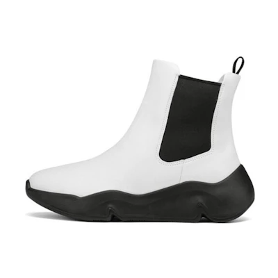 (W) ECCO Chelsea Boot 'Simplified Patchwork White'