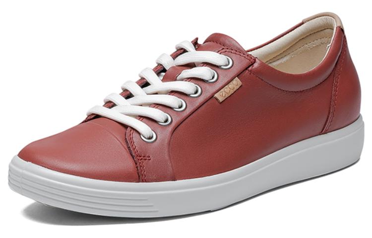 (W) ECCO Fashion Round Toe Low-Top Sneakers 'Red Leather' 圖 3