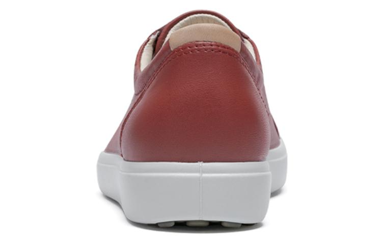 (W) ECCO Fashion Round Toe Low-Top Sneakers 'Red Leather' 圖 4