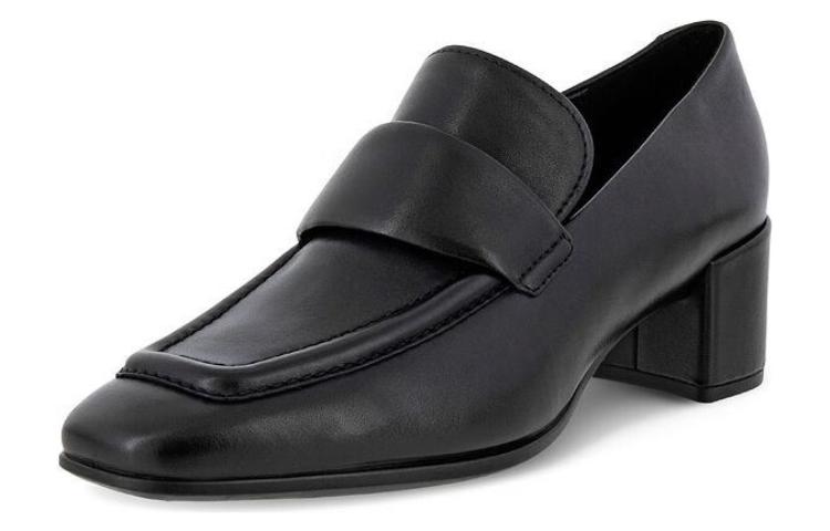 (Women) ECCO Fashion Simple Casual Chunky Heel 5cm 'Black' 29073301001