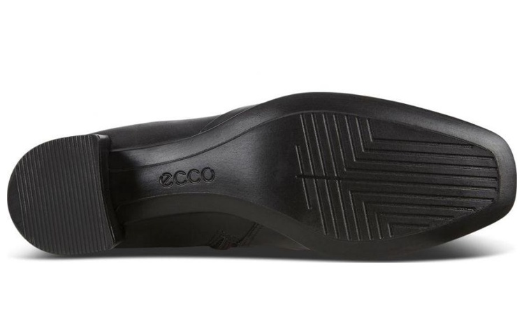(W) ECCO Fashion Thick Heel Ankle Boot 'Black Leather' 圖 4