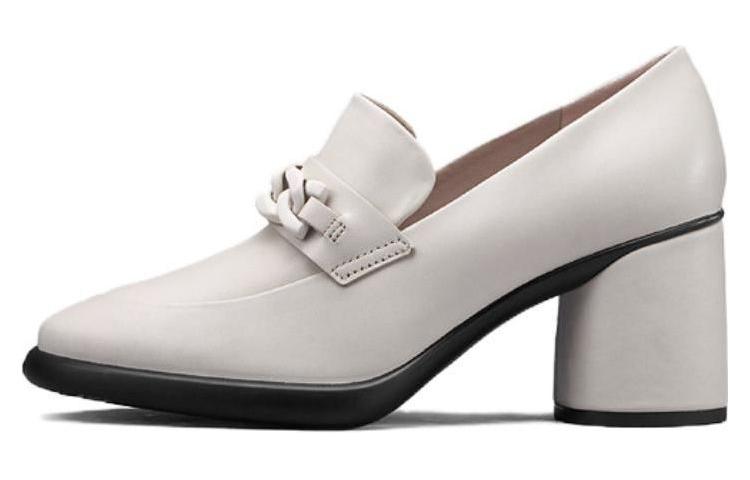 (Women) ECCO Fashion Versatile Chunky High Heel 'Lime' 22264301378