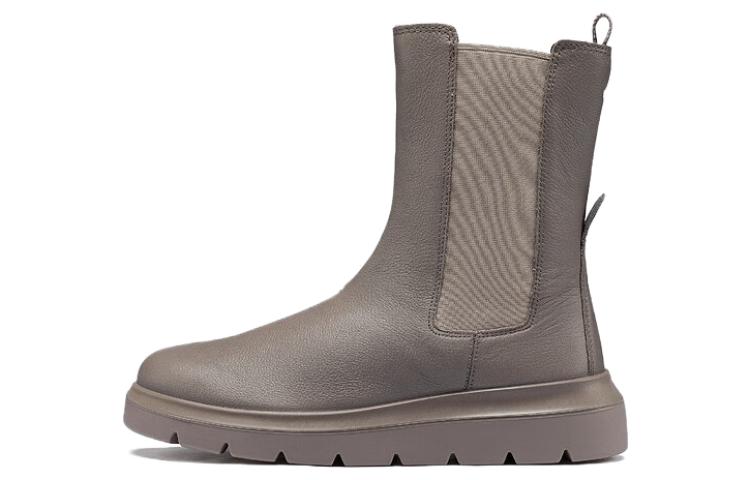 (W) ECCO Flat Heel Ankle Boot 'Grey Brown'