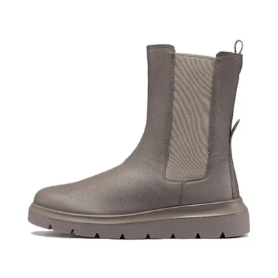 (W) ECCO Flat Heel Ankle Boot 'Grey Brown'