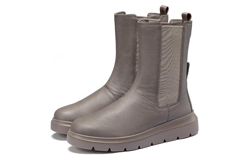 Order (W) ECCO Flache Absatz Stiefelette ''Grau Braun'' 21622302674