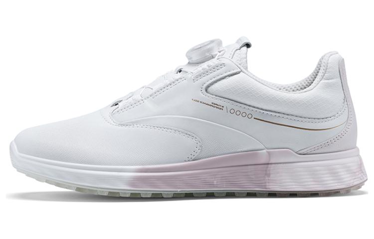(Women) ECCO Golf S3 White Leather Casual Low-Top Sneakers for Comfort & Style 10297360621