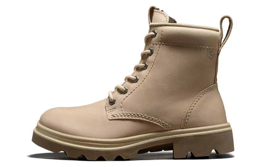 (Women) ECCO Innovation Series Leather Short Boot 'Nude British 6-Hole Platform' 21472302631