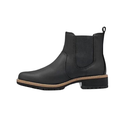 (W) ECCO Leather 'Black Chelsea Boot'