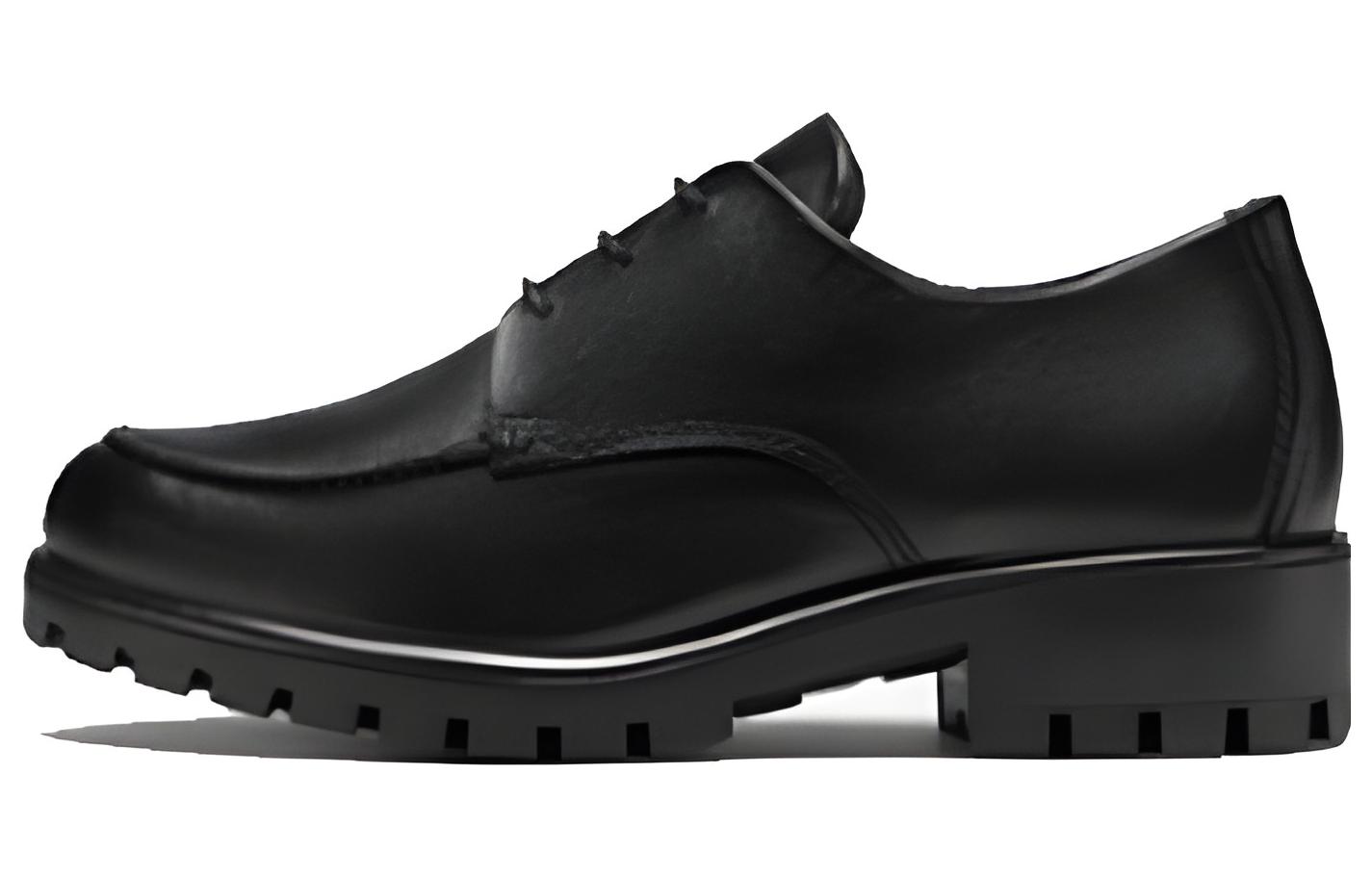 Buy (W) ECCO Loafer Kulit Sole Tebal Hitam Inggris 49011301001