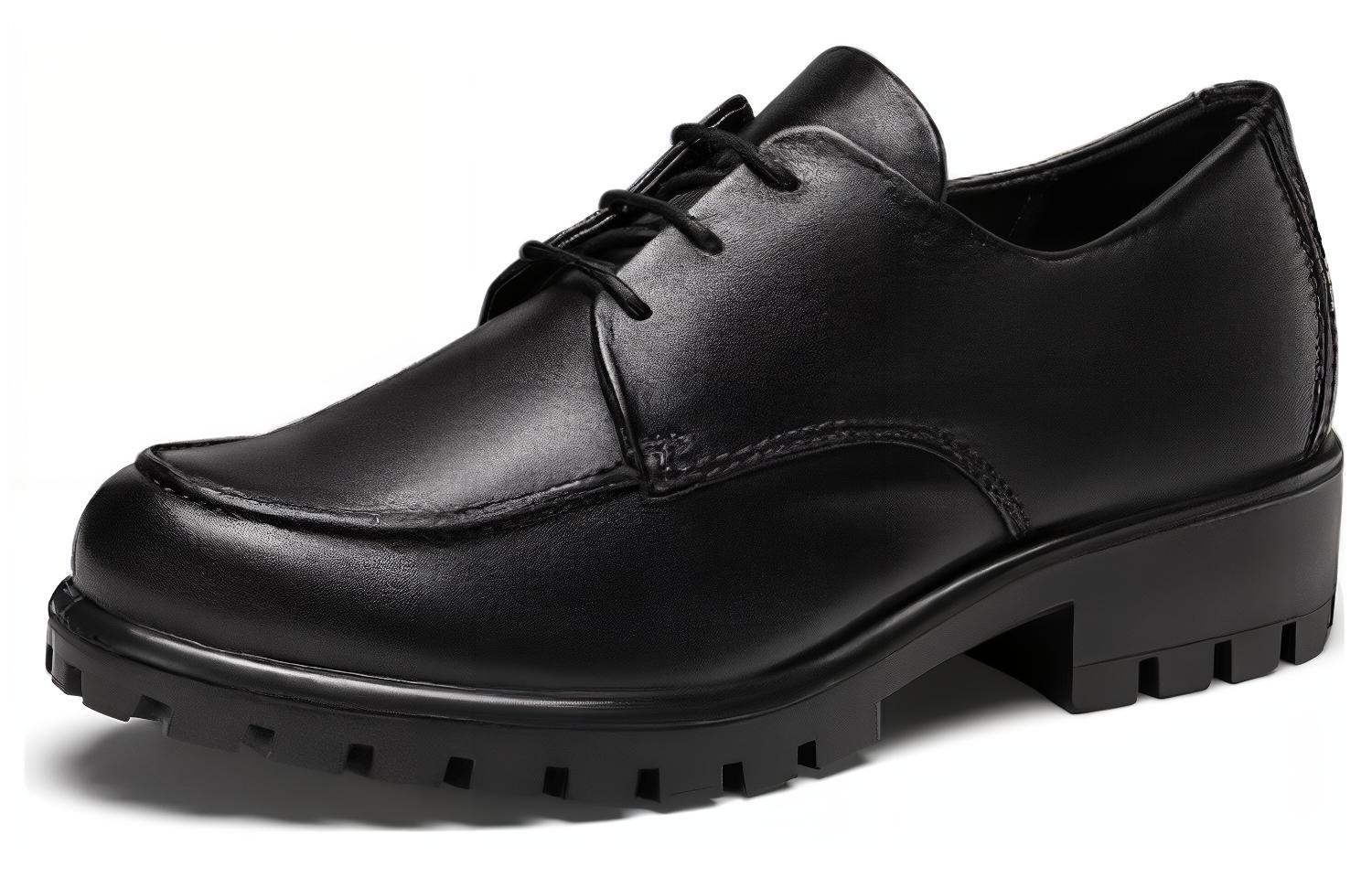 (W) ECCO Leather 'British Chunky Sole Loafer Black' 圖 3