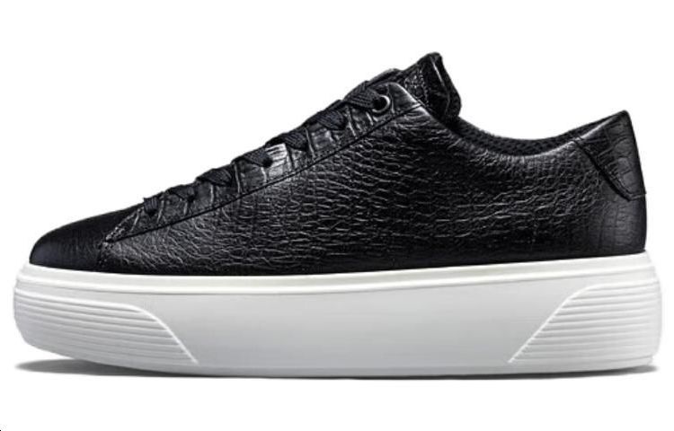 (W) ECCO Leather 'CMFT Casual Low-Top Black'