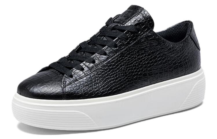 (W) ECCO Leather 'CMFT Casual Low-Top Black' 圖 2