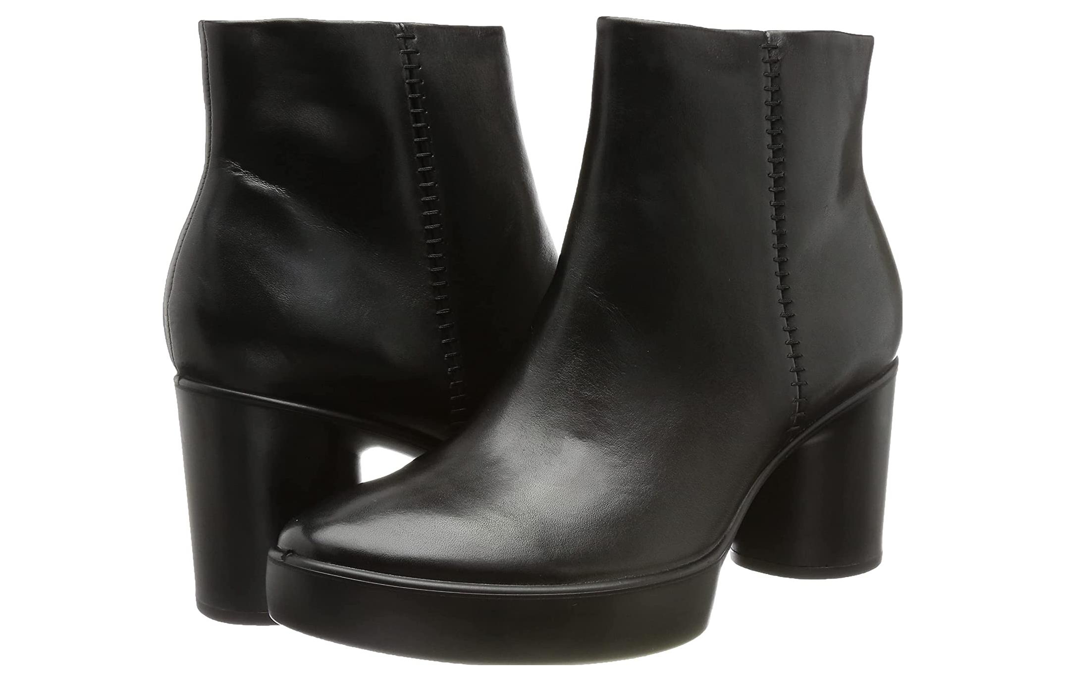 Order (Women) ECCO Leather Ankle Boot 'Pure Black Fashion Comfort' 20771301001