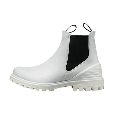 (W) ECCO Leather Boot 'White' 'British Chelsea'