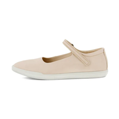 (W) ECCO Leather Buckle 'Limestone'