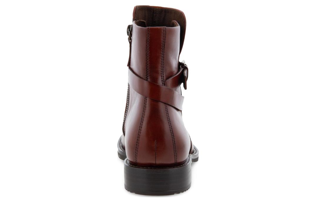 Purchase (Women) ECCO Leather Buckle Fashion Chunky Heel Ankle Boot 'Deep Brown' 24933301053