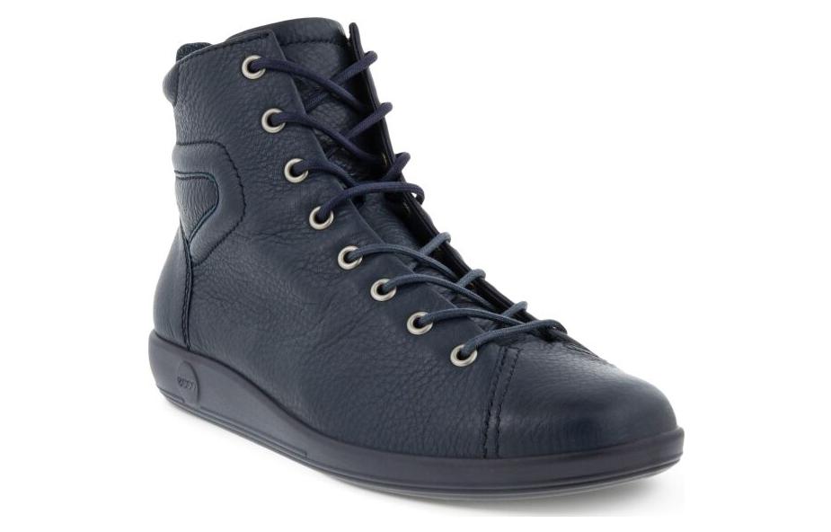 (W) ECCO Leather Casual Lace-Up Ankle Boot 'Navy Blue' 圖 3
