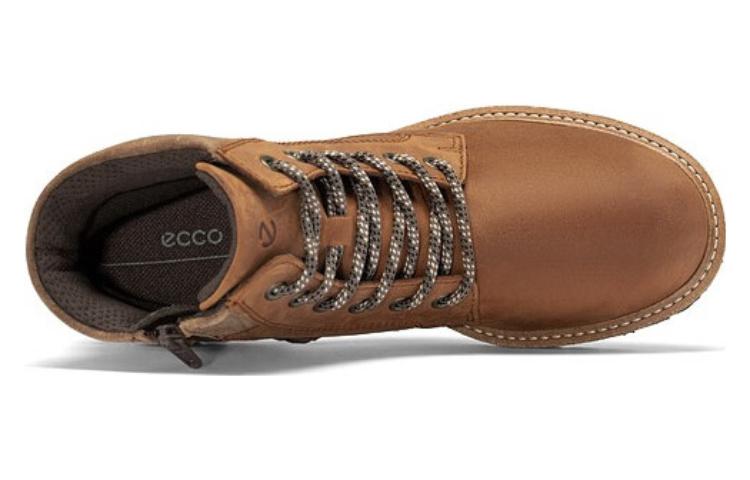 (W) ECCO Leather Casual Short Boot 'Brown' 圖 3