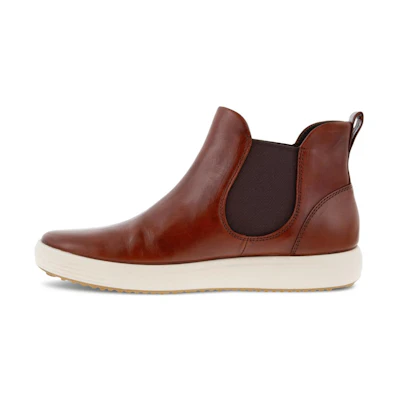 (W) ECCO Leather Chelsea Boot 'Brandy Brown'