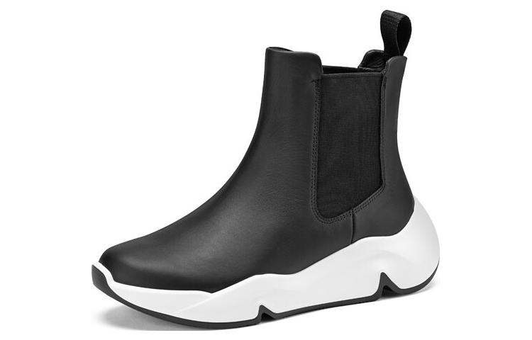 (W) ECCO Leather Chelsea Boot 'Simplified Patchwork Black' 圖 3