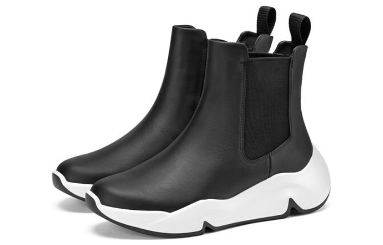 (W) ECCO Leather Chelsea Boot 'Simplified Patchwork Black' 圖 4