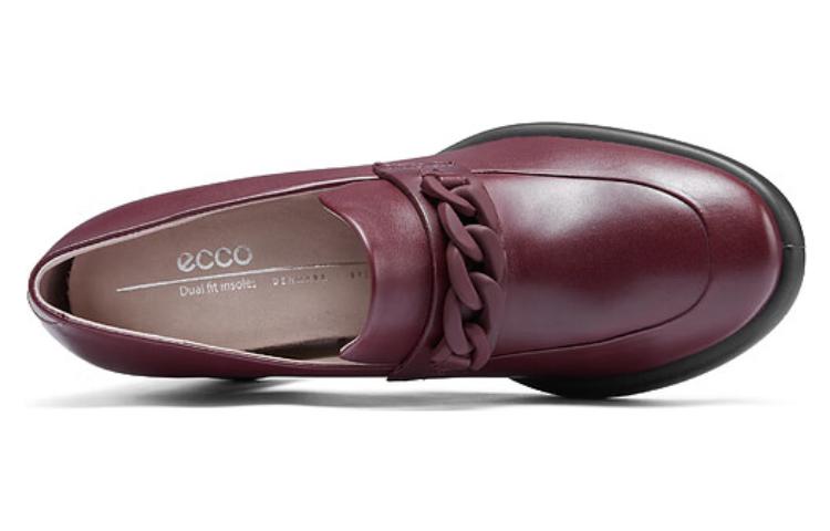 (W) ECCO Leather Chunky Heel 'Deep Burgundy' 圖 4