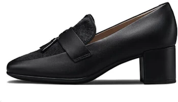 (Women) ECCO Leather Chunky Heel Comfort 'Black 7cm' 29092351052 (Women) ECCO Leather Chunky Heel Comfort 'Black 7cm' 29092351052
