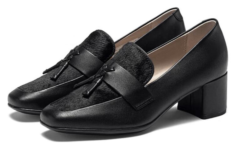 (W) ECCO Leather Chunky Heel CMFT 'Black 7cm' 圖 3