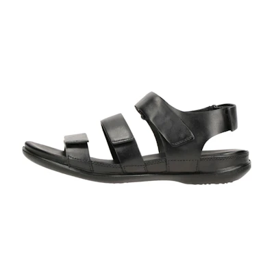 (W) ECCO Leather CMFT Casual Sandal 'Black Beach'