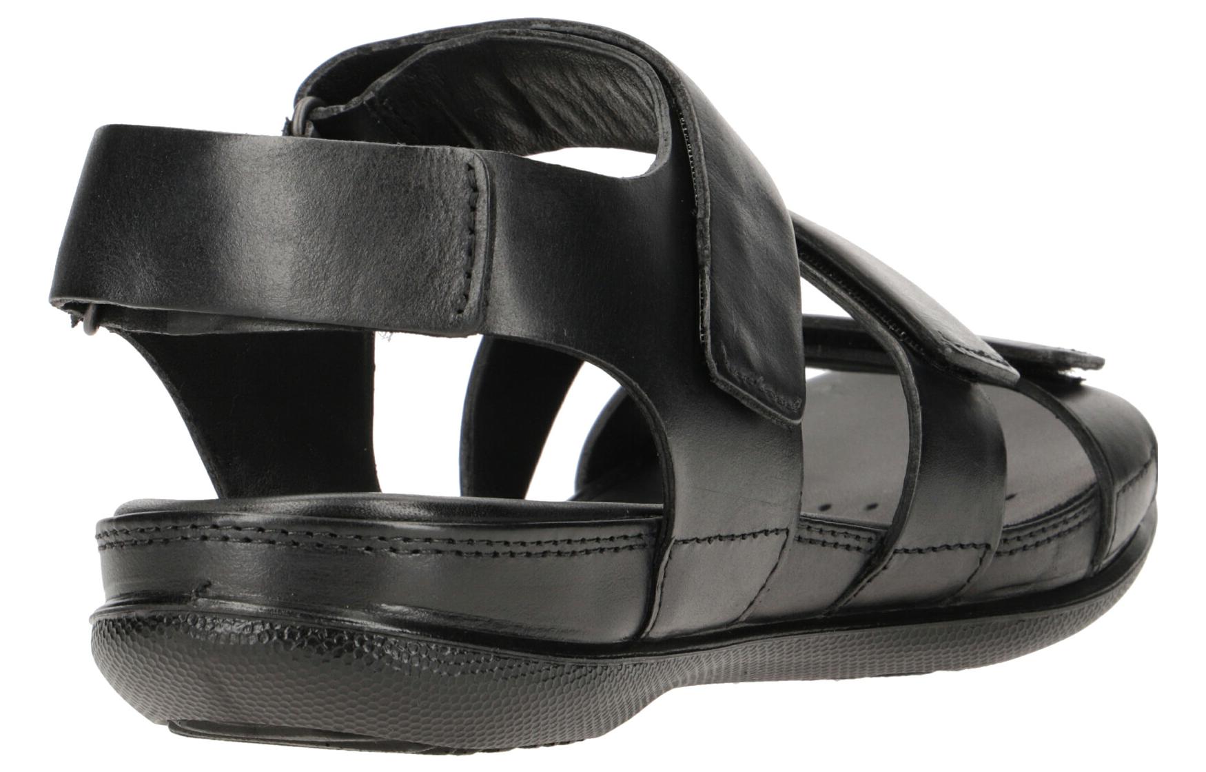 (W) ECCO Leather CMFT Casual Sandal 'Black Beach' 圖 3