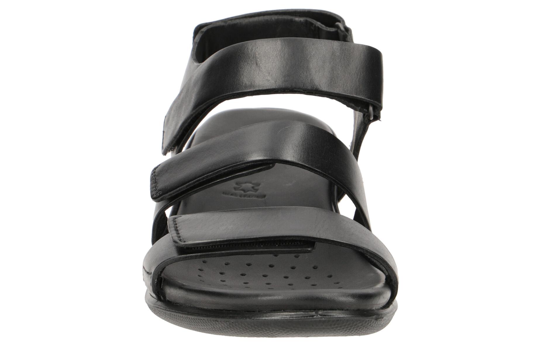 Shop (W) Sandalias ECCO de Cuero Cómodas y Casuales 'Black Beach' 24394302001
