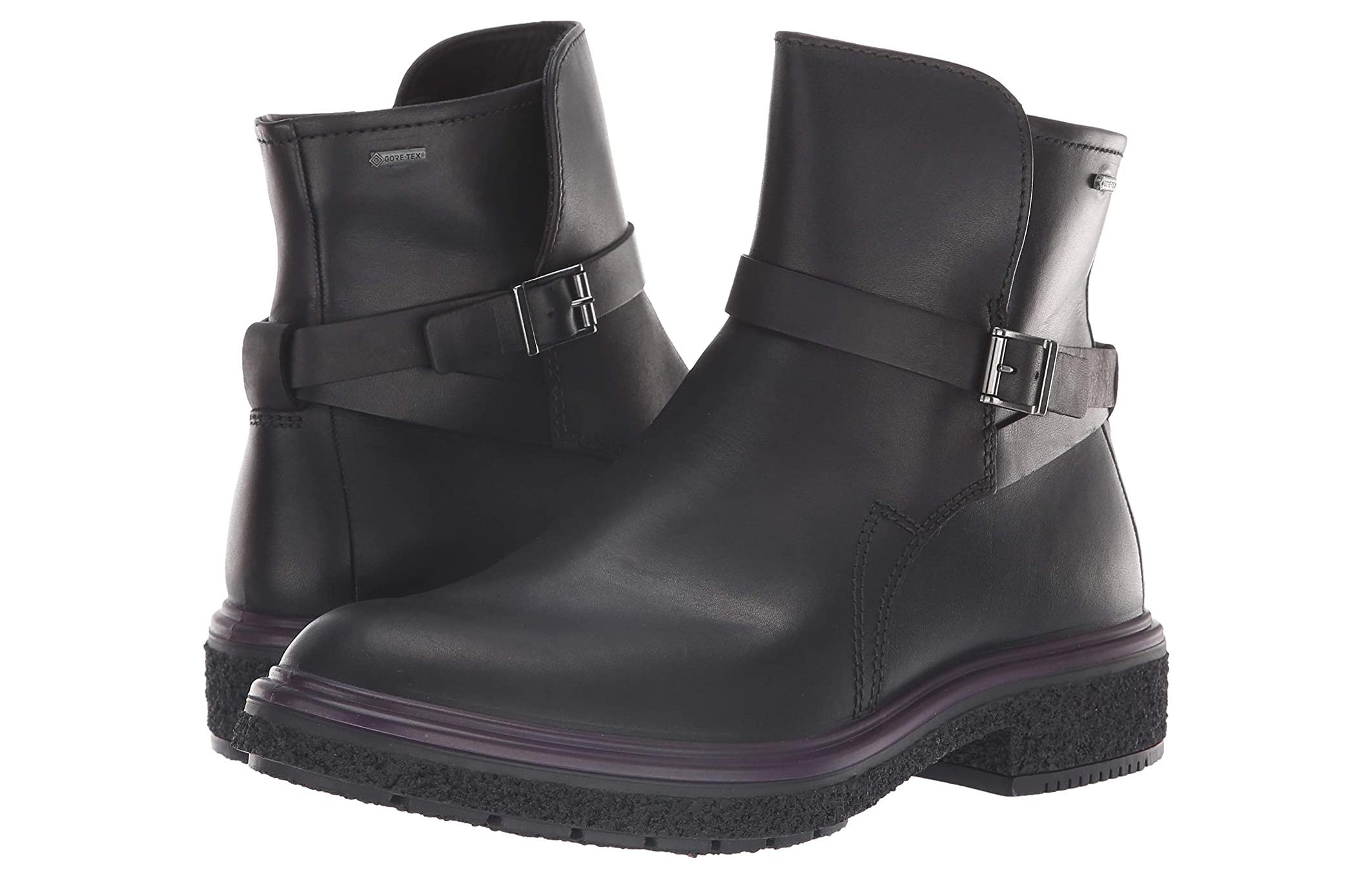 (W) ECCO Leather CMFT Versatile Bootie 'Black' 圖 4