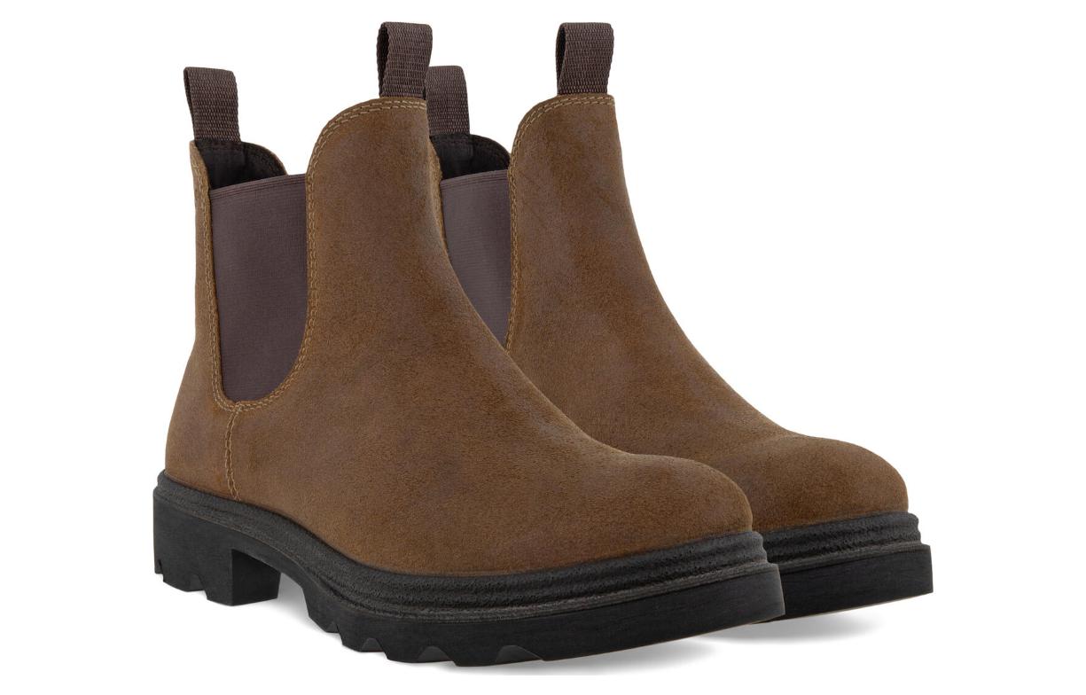 (W) ECCO Leather Elastic-Sided Chelsea Boot 'Cocoa Brown' 圖 3