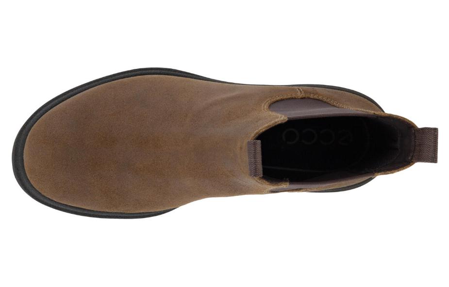 (W) ECCO Leather Elastic-Sided Chelsea Boot 'Cocoa Brown' 圖 4