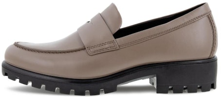 (Women) ECCO Leather Embossed Round Toe High Heel 4cm 'Grey Brown' 49001301674 (Women) ECCO Leather Embossed Round Toe High Heel 4cm 'Grey Brown' 49001301674