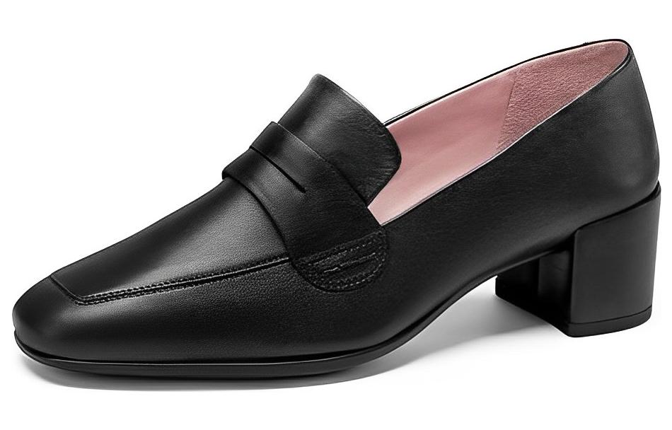 Order (W) (女性用) ECCO レザーファッションブロックヒール・ハイトップ 'ブラック' 29051311001 29051311001