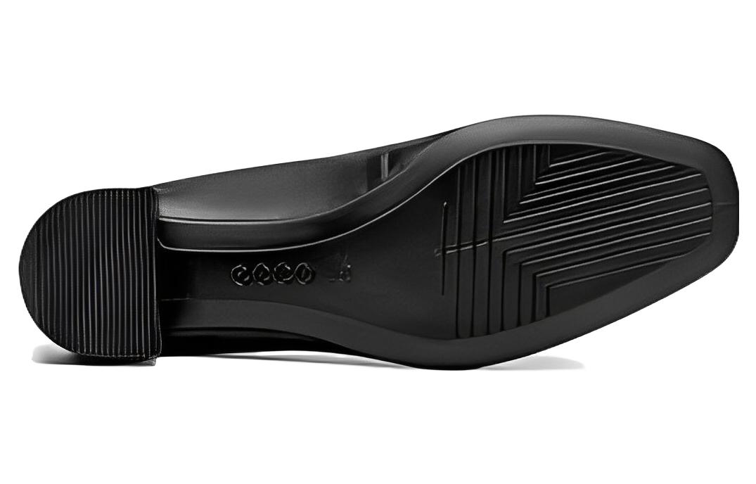 Shop (W) (女性用) ECCO レザーファッションブロックヒール・ハイトップ 'ブラック' 29051311001 29051311001