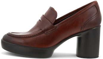 (Women) ECCO Leather Fashion Platform 'Burgundy Chunky Heel' 20734301053 (Women) ECCO Leather Fashion Platform 'Burgundy Chunky Heel' 20734301053