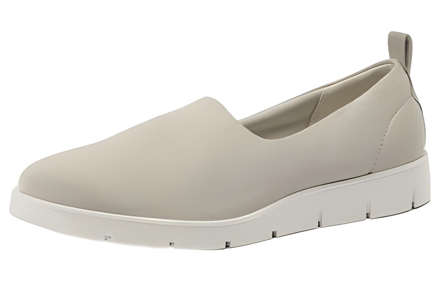 Order ecco愛步 牛皮 簡約平底 休閒單鞋 女款 灰粉色