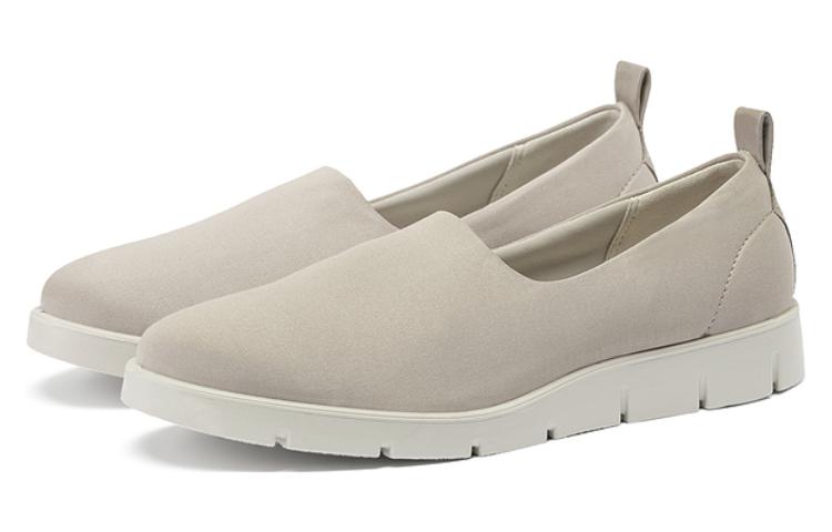 Shop ecco愛步 牛皮 簡約平底 休閒單鞋 女款 灰粉色