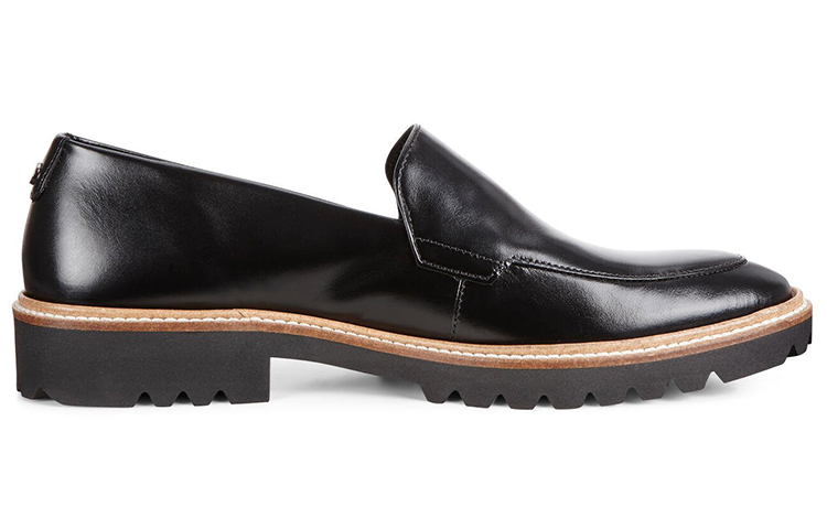 (W) ECCO Leather Flats 'Fashion All-Match Black' 圖 2