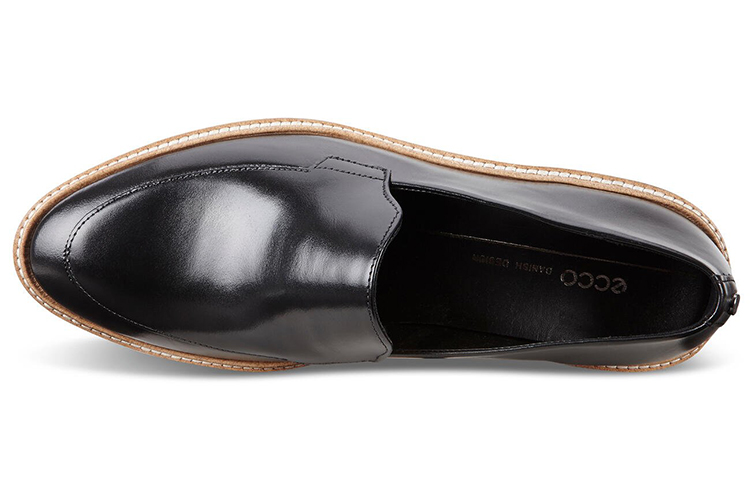 (W) ECCO Leather Flats 'Fashion All-Match Black' 圖 3