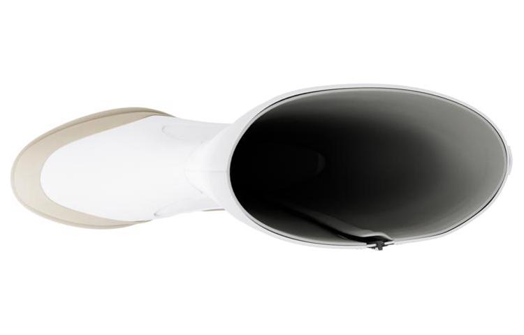 Shop ecco愛步 牛皮革 圓頭套穿舒適 高筒靴 女款 白色