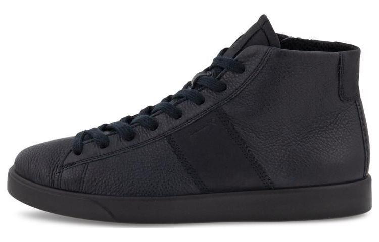 (Women) ECCO Leather High-Top Sneaker 'Versatile Comfort Black' 21283351052