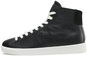(Women) ECCO Leather High-Top Sneakers 'Black' 21281351052 (Women) ECCO Leather High-Top Sneakers 'Black' 21281351052