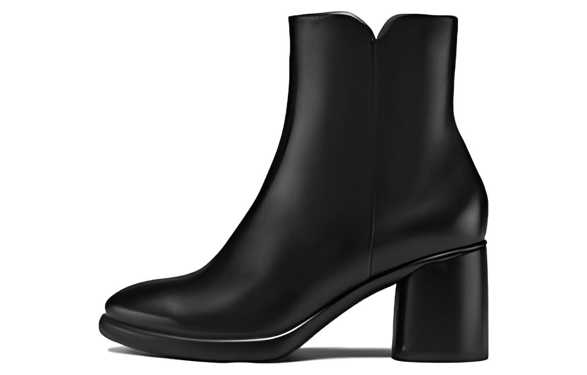 (Women) ECCO Leather High Heel Comfort Ankle Boot 'Black' 22261301001