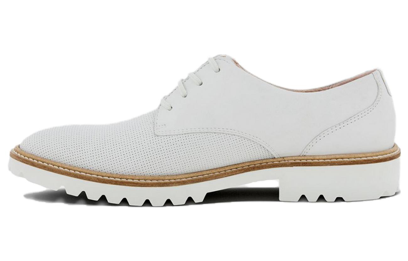 (Women) ECCO Leather Lace-Up 'British Commuter White' 27140350874