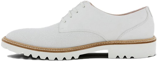 (Women) ECCO Leather Lace-Up 'British Commuter White' 27140350874 (Women) ECCO Leather Lace-Up 'British Commuter White' 27140350874