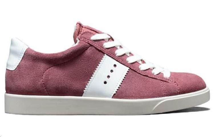 (W) ECCO Leather Low-Top Sneaker 'White Red' 圖 2