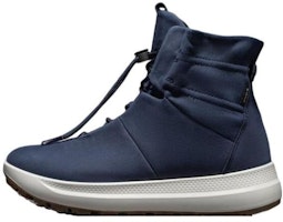 (Women) ECCO Leather Plain Lace-Up Boots 'Midnight Blue' 42011302303 (Women) ECCO Leather Plain Lace-Up Boots 'Midnight Blue' 42011302303